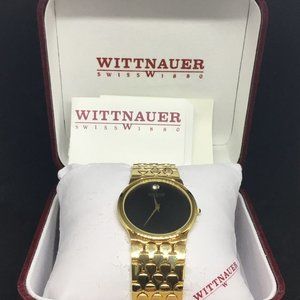 Wittnauer Gold Tone Diamond Quartz Watch HT8056